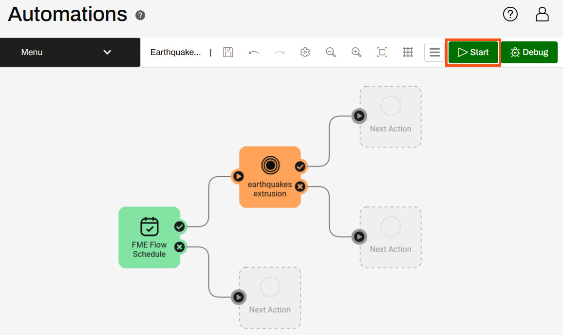 Start Automation button